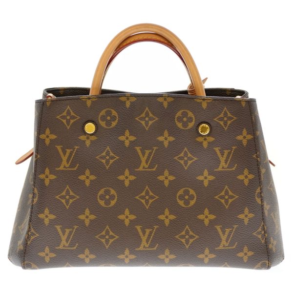 21 2867 3 Louis Vuitton Montaigne BB Monogram Canvas Brown Shoulder Bag Handbag