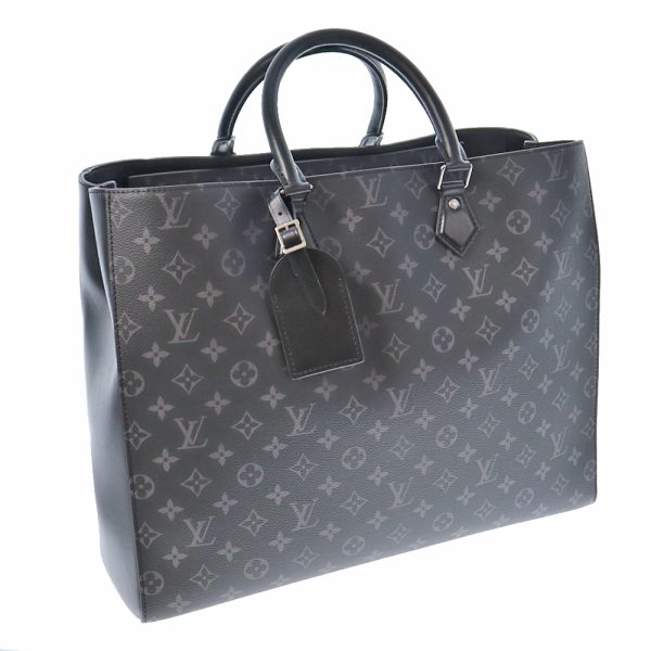 21 4986 1 Louis Vuitton Grand Sac Monogram Eclipse Large Tote Bag Black