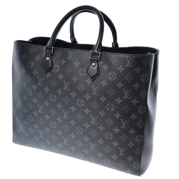 21 4986 2 Louis Vuitton Grand Sac Monogram Eclipse Large Tote Bag Black