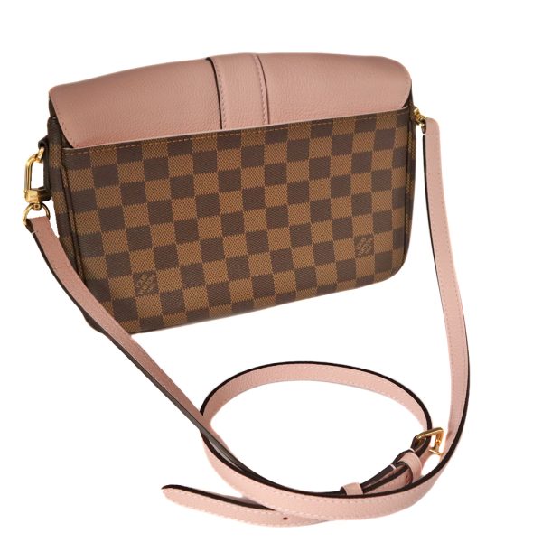 21 5379 4856 Louis Vuitton Clapton Damier Canvas Pink Shoulder Bag Ebene Crossbody Bag