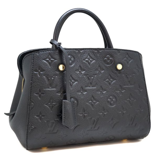 21 6464 Louis Vuitton Montaigne BB Monogram Empreinte Handbag Black