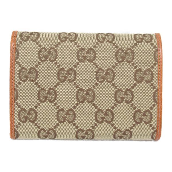 2100301118782 3 Gucci Tri fold Wallet GG Canvas Tri fold Wallet Beige Orange