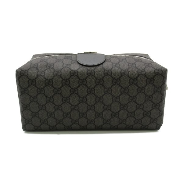 2101217484459 3 Gucci GG Supreme Leather Cosmetic Pouch Gray