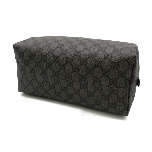 2101217484459 4 Gucci GG Supreme Leather Cosmetic Pouch Gray