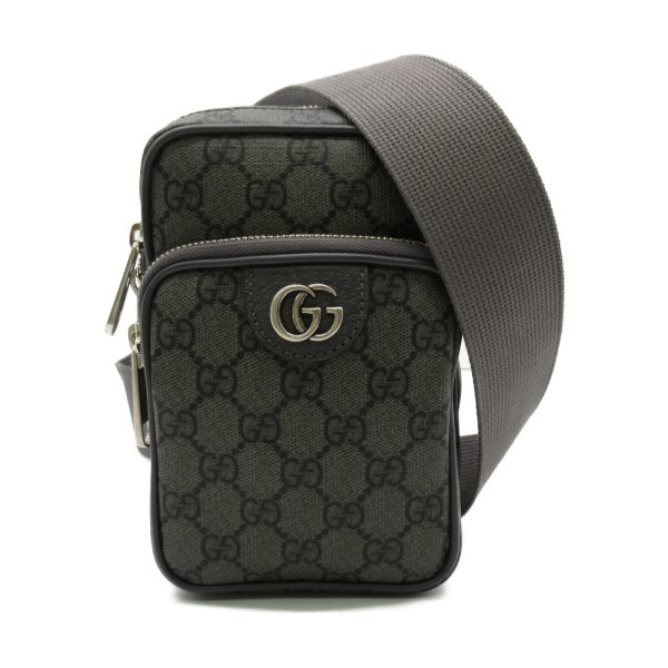 2101217485135 1 Gucci Arli Shoulder Bag GG Supreme Leather Gray