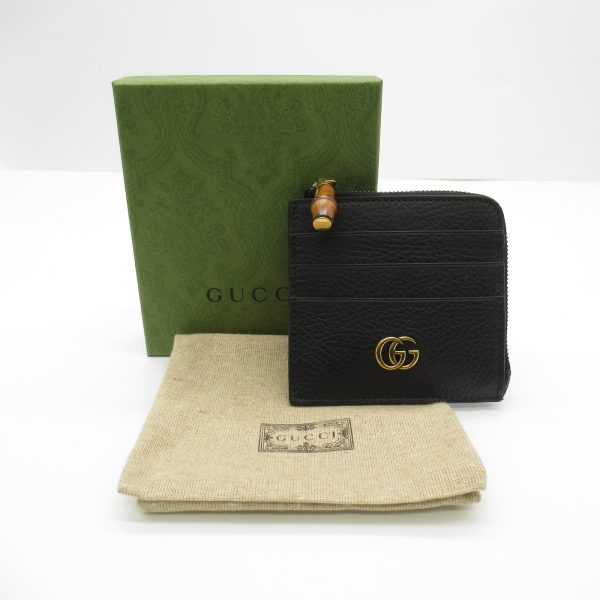 2101217529051 7 Gucci Double G Calfskin Card Case Black