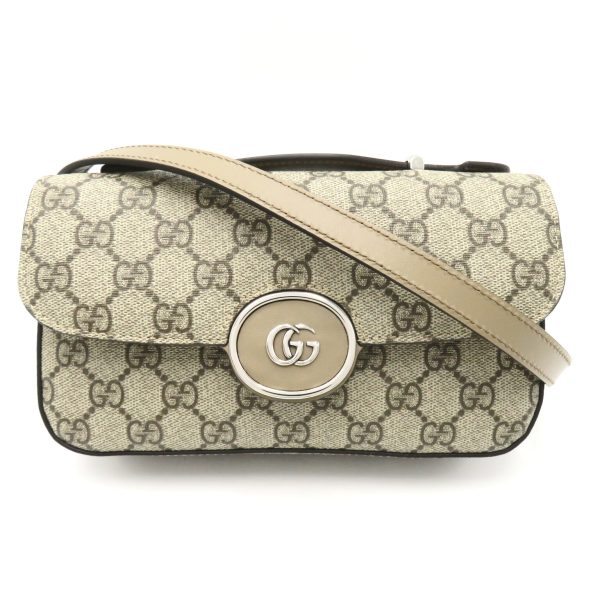 2101217626279 1 Gucci GG Supreme Shoulder Bag GG Supreme Canvas Beige Ebony