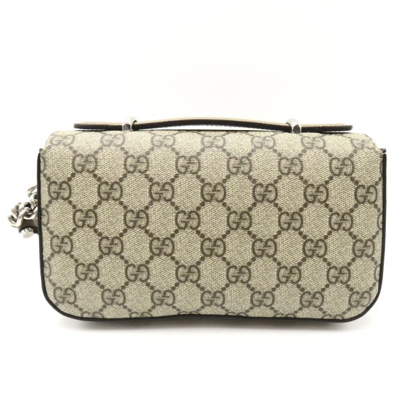 2101217626279 2 Gucci GG Supreme Shoulder Bag GG Supreme Canvas Beige Ebony