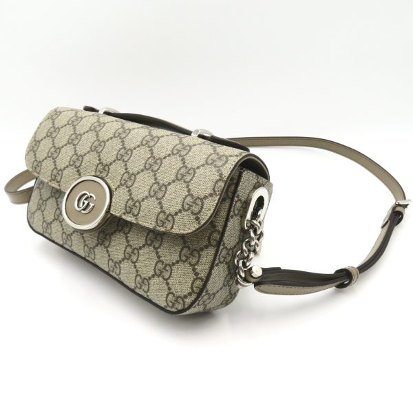 2101217626279 5 Gucci GG Supreme Shoulder Bag GG Supreme Canvas Beige Ebony