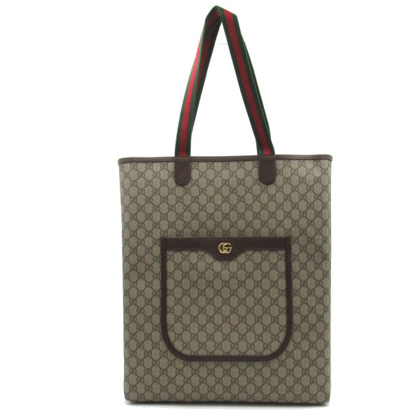 2101217626293 1 Gucci GG Supreme Tote Bag PVC Coated Canvas Beige Brown