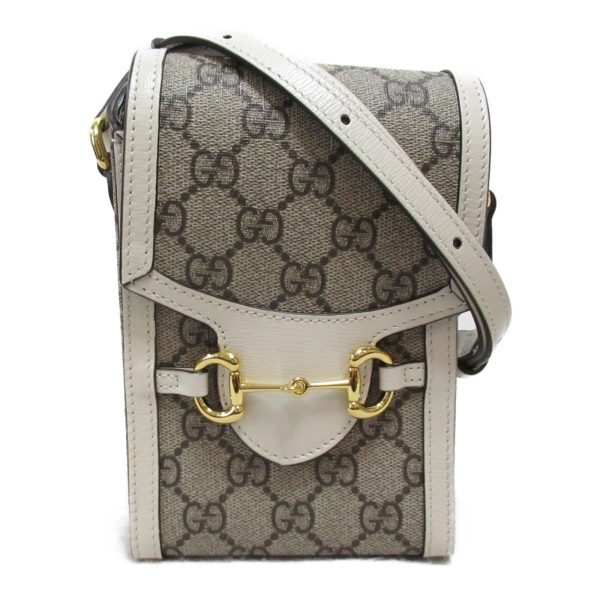 2101217810500 2 Gucci Horsebit Shoulder Bag GG Supreme Canvas White