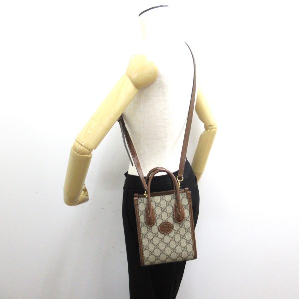 2101217819305 5 Gucci Interlocking G Mini Tote Bag Canvas and Leather Brown