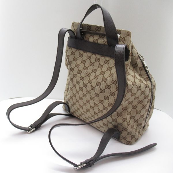 2101217826433 6 Gucci Backpack GG Canvas Backpack Beige Dark Brown