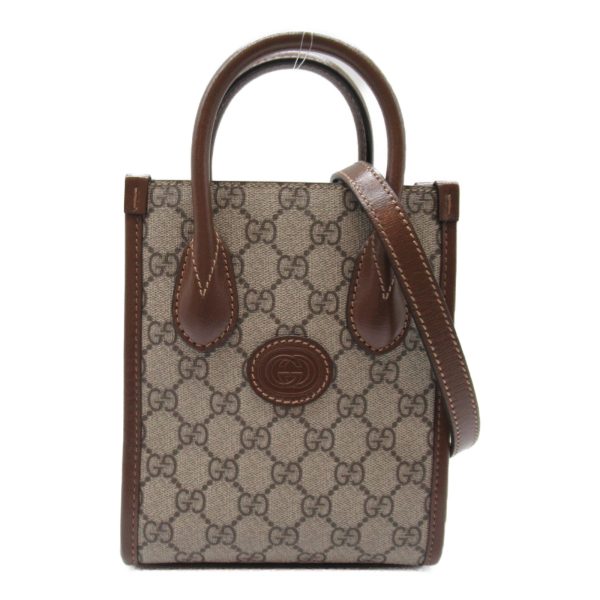 2101217826488 4 Gucci GG Supreme Shoulder Bag Canvas and Leather Beige