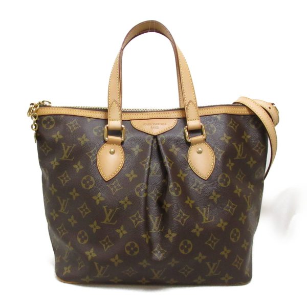 2101217872584 2 Louis Vuitton Palermo coated canvas 2 way shoulder bag brown