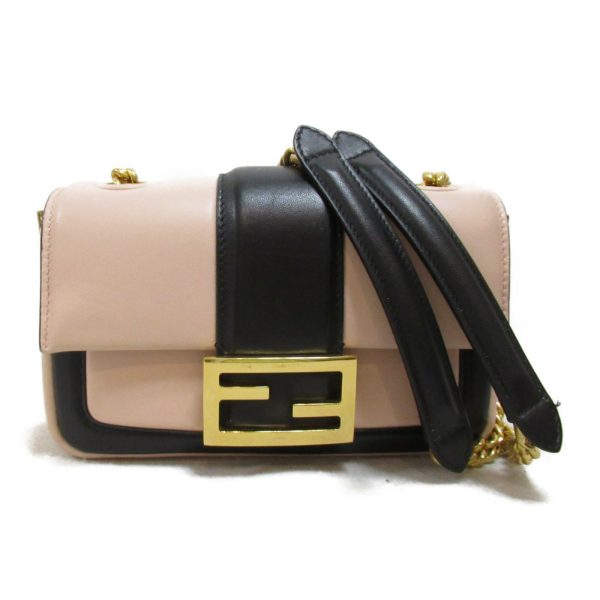 2101217886697 2 Fendi Chain Shoulder Bag Leather Pink