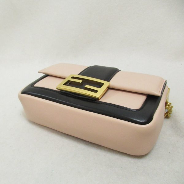 2101217886697 5 Fendi Chain Shoulder Bag Leather Pink