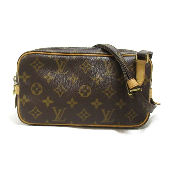 2101217886765 2 Louis Vuitton Pochette Marly Bandouliere Shoulder Bag PVC Coated Canvas Monogram Crossbody Bag Brown