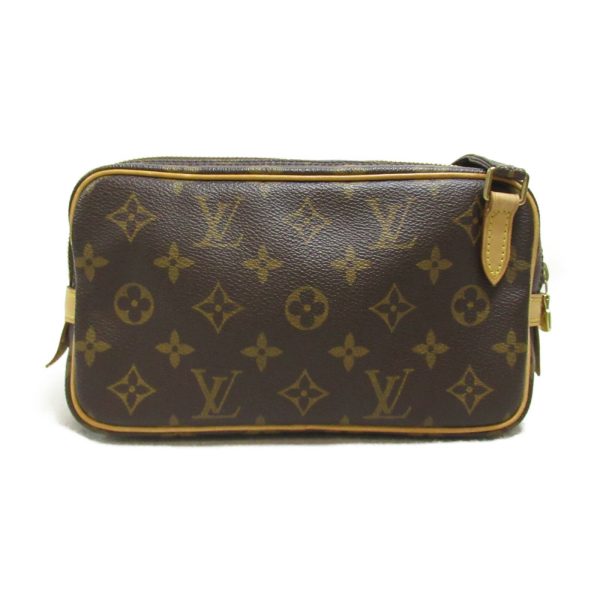 2101217886765 3 Louis Vuitton Pochette Marly Bandouliere Shoulder Bag PVC Coated Canvas Monogram Crossbody Bag Brown