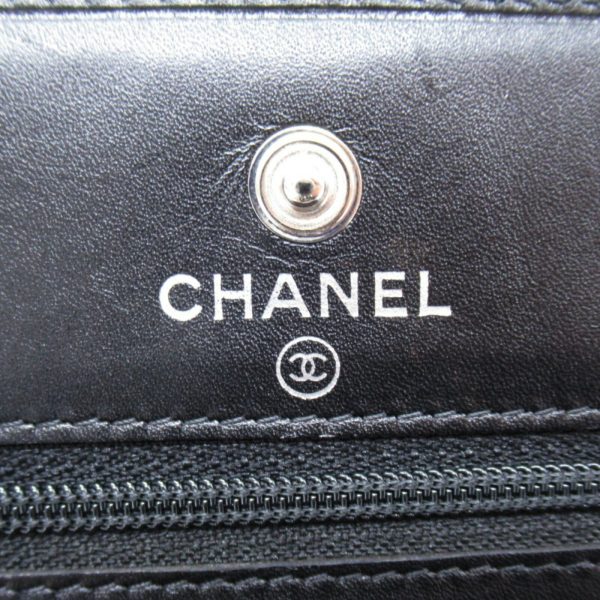 2101217887267 12 Chanel Cambon Line Chain Wallet Shoulder Bag Calfskin Black