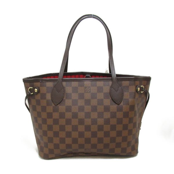 2101217887502 3 Louis Vuitton Neverfull PM Tote Bag PVC Coated Canvas Damier Handbag Pouch Brown