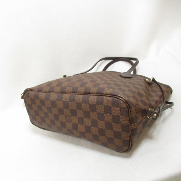 2101217887502 5 Louis Vuitton Neverfull PM Tote Bag PVC Coated Canvas Damier Handbag Pouch Brown