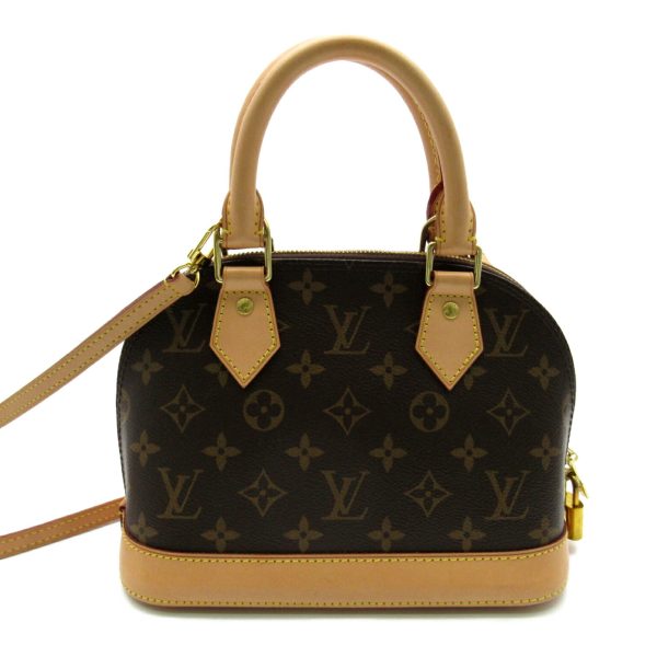 2101217887540 3 Louis Vuitton Alma BB Shoulder Bag PVC Coated Canvas Monogram Tote Bag Brown