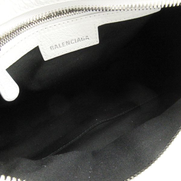 2101217896467 6 BALENCIAGA Neo Cagoule XS 2 Way Shoulder Bag Lambskin Sheepskin Womens White