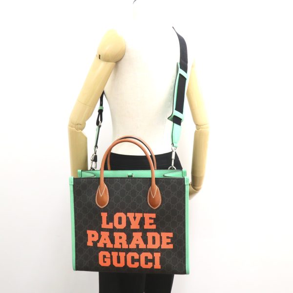 2101217950688 6 Gucci GG Love Tote PVC Coated Canvas Leather Black