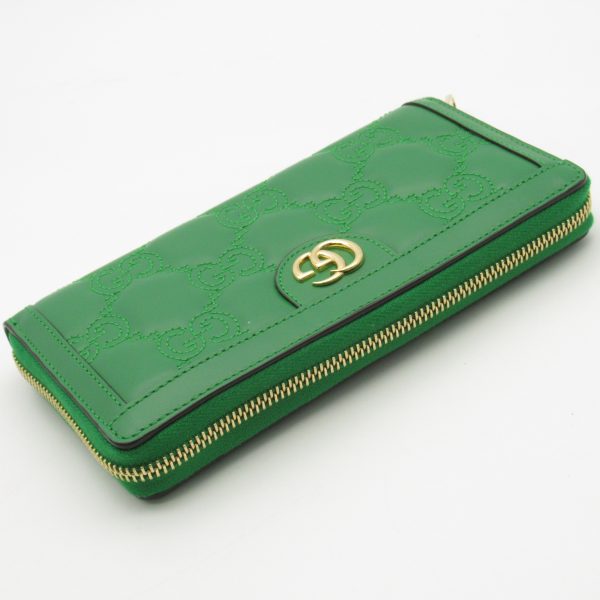 2101217956109 3 Gucci Bamboo Long Wallet Leather Green