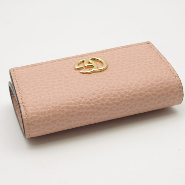 2101217956123 3 Gucci 6 Key Case Leather PVC Coated Canvas Pink