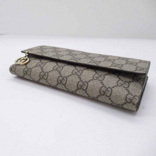 2101217973281 5 Gucci GG Supreme Double Hook Wallet Canvas Beige