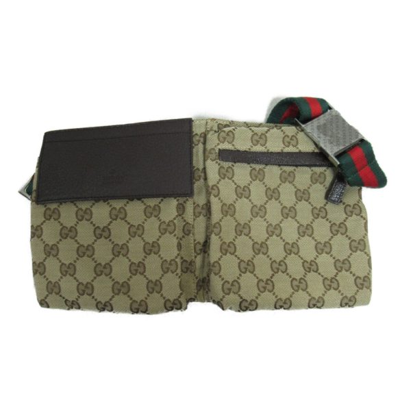 2101217974417 11 Gucci Waist Bag GG Canvas Beige Dark Brown