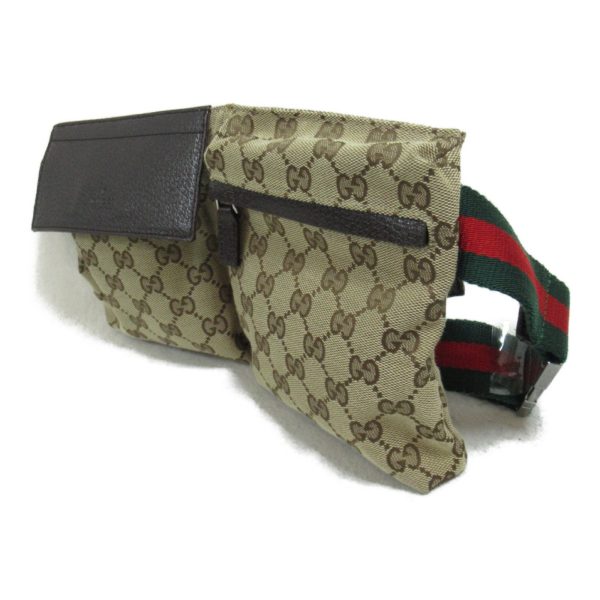 2101217974417 3 Gucci Waist Bag GG Canvas Beige Dark Brown