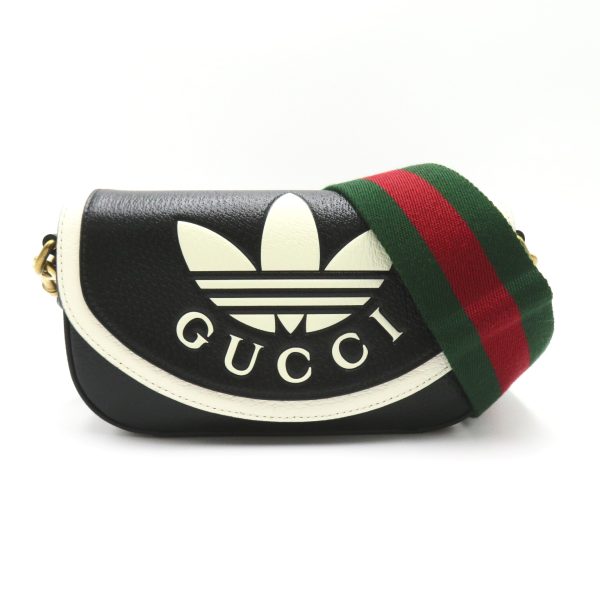 2101217981453 1 Gucci x adidas Shoulder Bag Leather Black White