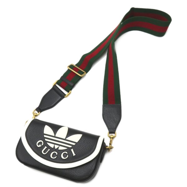 2101217981453 5 Gucci x adidas Shoulder Bag Leather Black White