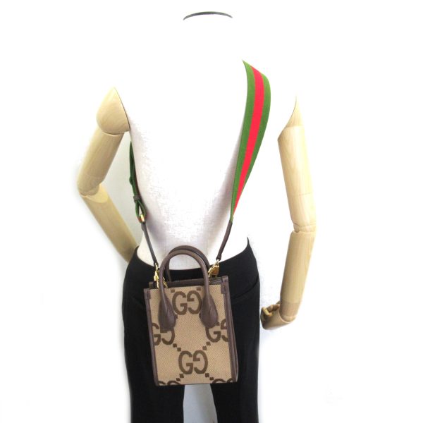 2101217981484 5 Gucci Jumbo GG Mini Tote Bag GG Canvas Brown