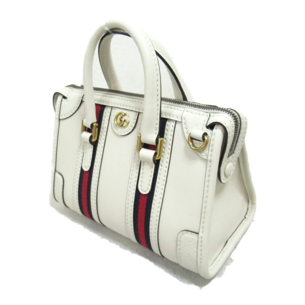 2101218003253 4 Gucci Double G Mini Top Handle Shoulder Bag Leather White