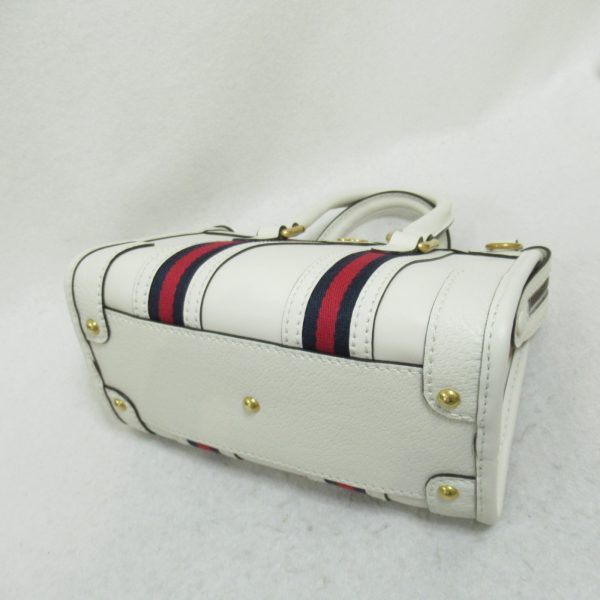 2101218003253 5 Gucci Double G Mini Top Handle Shoulder Bag Leather White