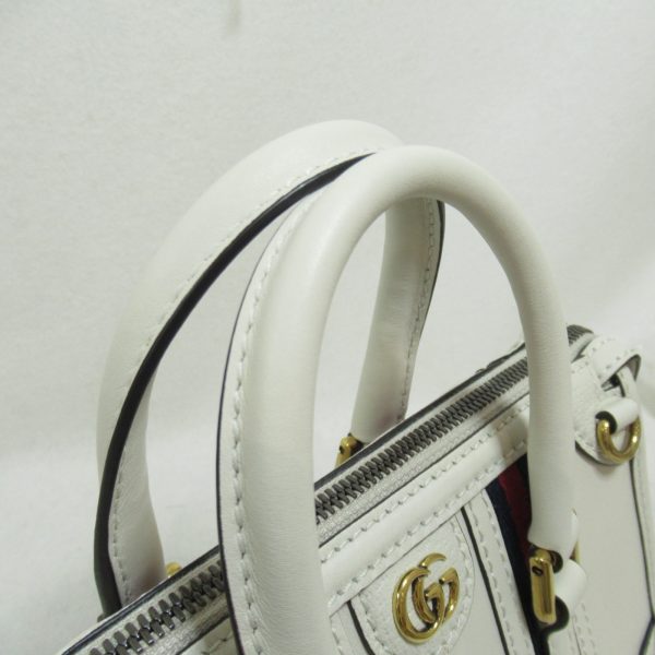 2101218003253 8 Gucci Double G Mini Top Handle Shoulder Bag Leather White