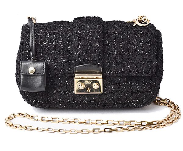 210128 14 d 1 Christian Dior Mini Chain Bag Cannage Stitch Rock Shoulder Bag Black