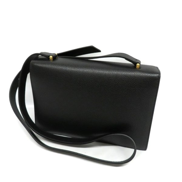 21025262 Gucci Zumi Shoulder Bag Leather Simple Black Horsebit GG