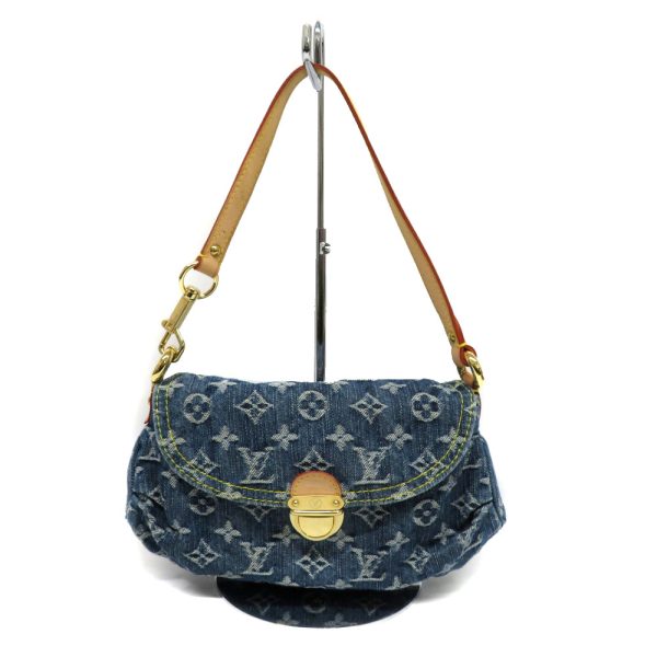 2103581 Louis Vuitton Mini Pleaty Monogram Denim Small Handbag Blue