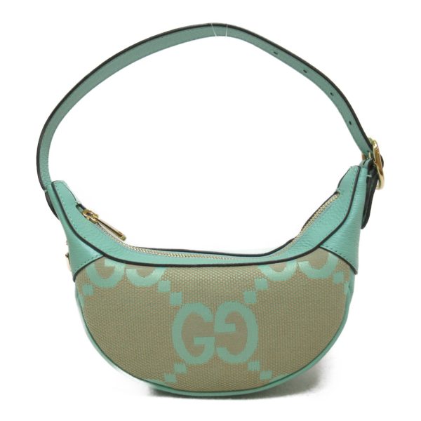 2107600978338 2 Gucci Mini GG Tote Leather and Canvas Tote Pastel Green