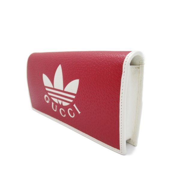 2107600986111 4 Gucci x adidas Chain Wallet Shoulder Bag Leather Red