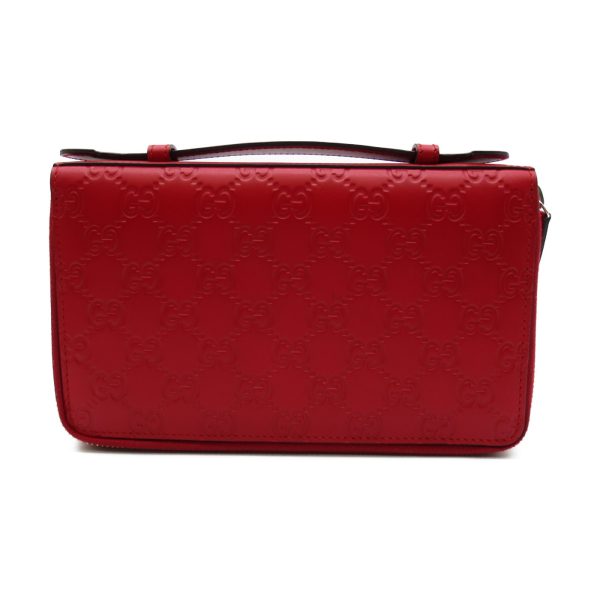 2118800091611 1 Gucci Guccissima Travel Case Leather Travel Case Red