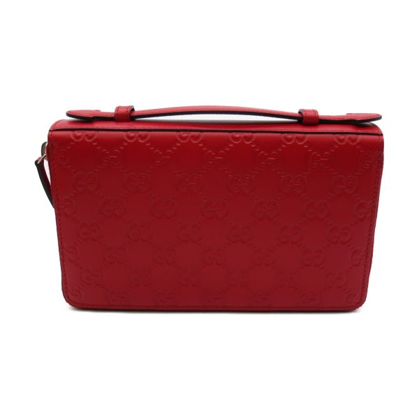 2118800091611 2 Gucci Guccissima Travel Case Leather Travel Case Red