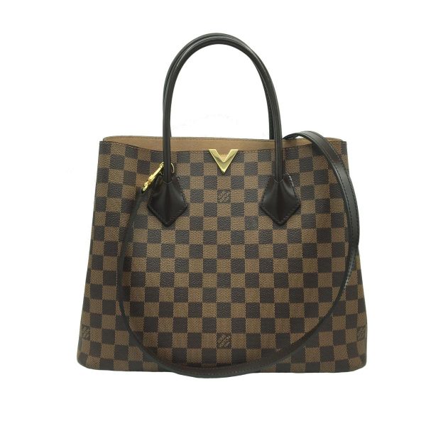 2175700032502 00 Louis Vuitton Kensington Tote Bag Damier Brown Gold Hardware