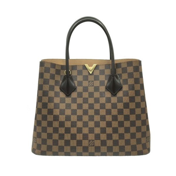 2175700032502 01 Louis Vuitton Kensington Tote Bag Damier Brown Gold Hardware