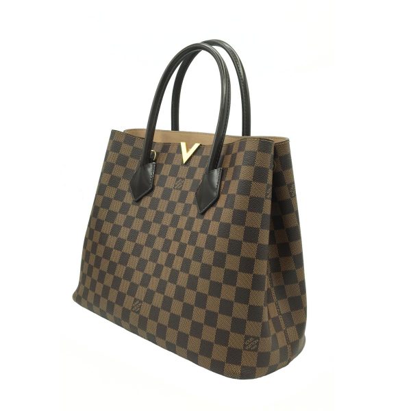 2175700032502 02 Louis Vuitton Kensington Tote Bag Damier Brown Gold Hardware